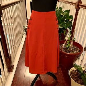 Burnt orange skirt